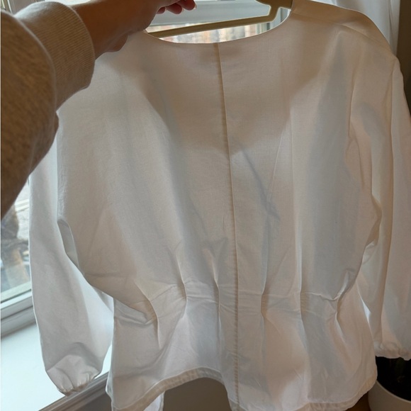 White Button-Up Blouse - Picture 2 of 3